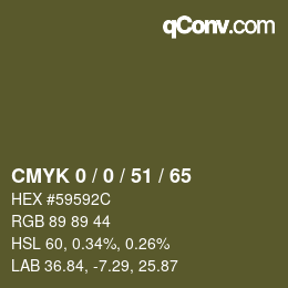 Color code: CMYK 0 / 0 / 51 / 65 | qconv.com