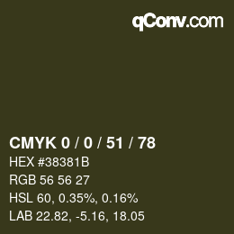Color code: CMYK 0 / 0 / 51 / 78 | qconv.com