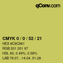 Color code: CMYK 0 / 0 / 52 / 21 | qconv.com