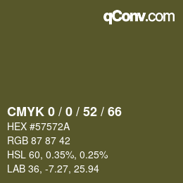 Color code: CMYK 0 / 0 / 52 / 66 | qconv.com