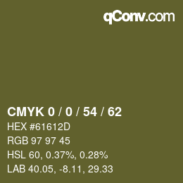 Color code: CMYK 0 / 0 / 54 / 62 | qconv.com
