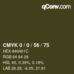 Color code: CMYK 0 / 0 / 56 / 75 | qconv.com