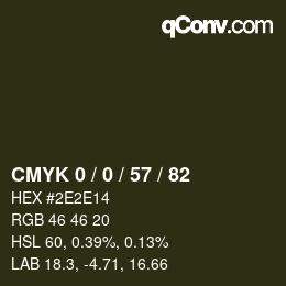 Color code: CMYK 0 / 0 / 57 / 82 | qconv.com