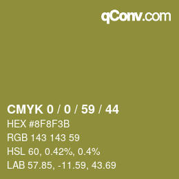 Color code: CMYK 0 / 0 / 59 / 44 | qconv.com