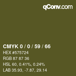 Color code: CMYK 0 / 0 / 59 / 66 | qconv.com