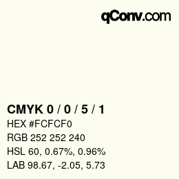 Color code: CMYK 0 / 0 / 5 / 1 | qconv.com