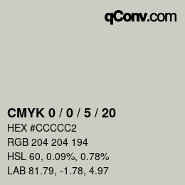 Color code: CMYK 0 / 0 / 5 / 20 | qconv.com