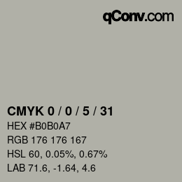 Color code: CMYK 0 / 0 / 5 / 31 | qconv.com