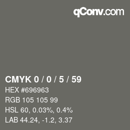 Color code: CMYK 0 / 0 / 5 / 59 | qconv.com