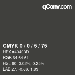 Color code: CMYK 0 / 0 / 5 / 75 | qconv.com