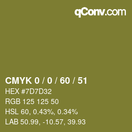 颜色代码: CMYK 0 / 0 / 60 / 51 | qconv.com