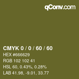 颜色代码: CMYK 0 / 0 / 60 / 60 | qconv.com