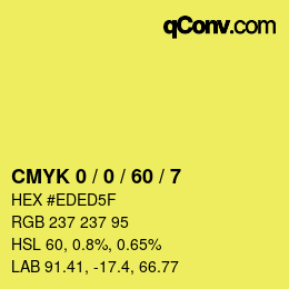 颜色代码: CMYK 0 / 0 / 60 / 7 | qconv.com