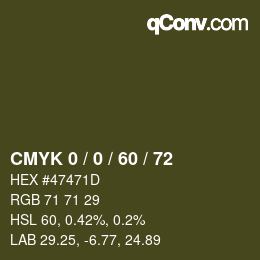 颜色代码: CMYK 0 / 0 / 60 / 72 | qconv.com