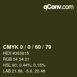 Color code: CMYK 0 / 0 / 60 / 79 | qconv.com