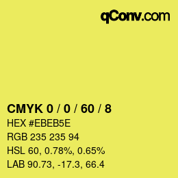 Code couleur: CMYK 0 / 0 / 60 / 8 | qconv.com