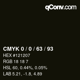 颜色代码: CMYK 0 / 0 / 63 / 93 | qconv.com