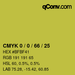 Color code: CMYK 0 / 0 / 66 / 25 | qconv.com