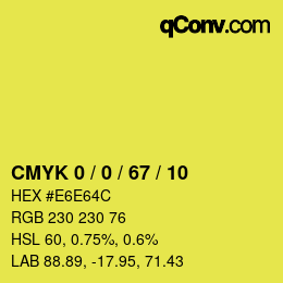 Color code: CMYK 0 / 0 / 67 / 10 | qconv.com