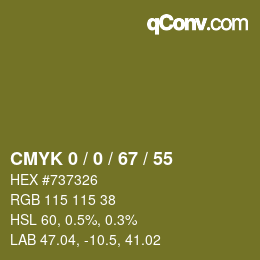 Color code: CMYK 0 / 0 / 67 / 55 | qconv.com