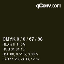 Color code: CMYK 0 / 0 / 67 / 88 | qconv.com