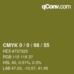 Color code: CMYK 0 / 0 / 68 / 55 | qconv.com