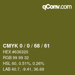 カラーコード: CMYK 0 / 0 / 68 / 61 | qconv.com