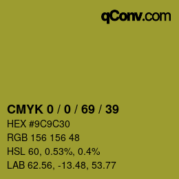 颜色代码: CMYK 0 / 0 / 69 / 39 | qconv.com