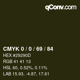 カラーコード: CMYK 0 / 0 / 69 / 84 | qconv.com