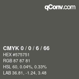 カラーコード: CMYK 0 / 0 / 6 / 66 | qconv.com