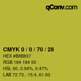 Color code: CMYK 0 / 0 / 70 / 28 | qconv.com