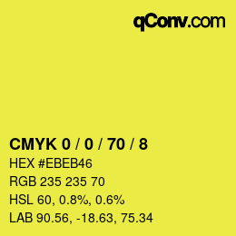 Color code: CMYK 0 / 0 / 70 / 8 | qconv.com