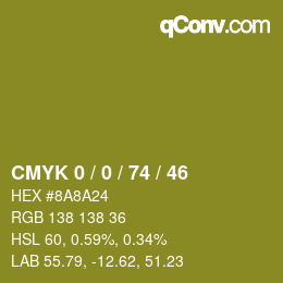 Color code: CMYK 0 / 0 / 74 / 46 | qconv.com