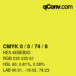 Color code: CMYK 0 / 0 / 74 / 8 | qconv.com