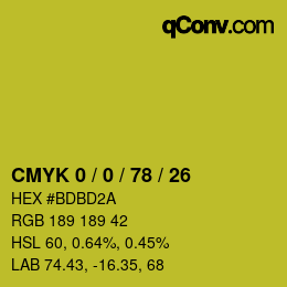 颜色代码: CMYK 0 / 0 / 78 / 26 | qconv.com