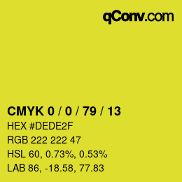 颜色代码: CMYK 0 / 0 / 79 / 13 | qconv.com