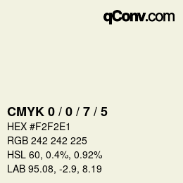 Color code: CMYK 0 / 0 / 7 / 5 | qconv.com