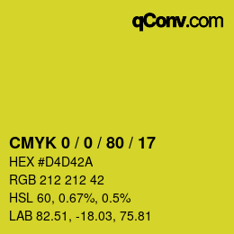 Color code: CMYK 0 / 0 / 80 / 17 | qconv.com