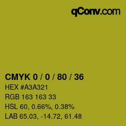 Color code: CMYK 0 / 0 / 80 / 36 | qconv.com