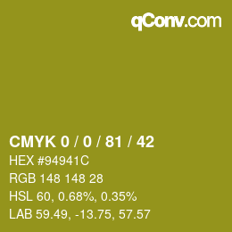 Color code: CMYK 0 / 0 / 81 / 42 | qconv.com