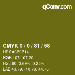 Color code: CMYK 0 / 0 / 81 / 58 | qconv.com