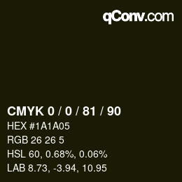 Color code: CMYK 0 / 0 / 81 / 90 | qconv.com