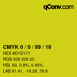 Color code: CMYK 0 / 0 / 89 / 18 | qconv.com