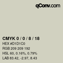 Color code: CMYK 0 / 0 / 8 / 18 | qconv.com