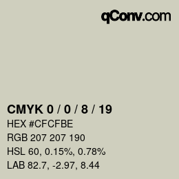 颜色代码: CMYK 0 / 0 / 8 / 19 | qconv.com