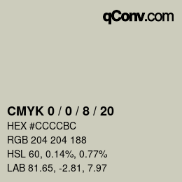 Color code: CMYK 0 / 0 / 8 / 20 | qconv.com