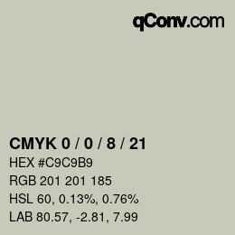 Color code: CMYK 0 / 0 / 8 / 21 | qconv.com