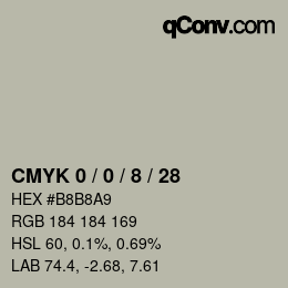 Color code: CMYK 0 / 0 / 8 / 28 | qconv.com