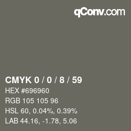 Color code: CMYK 0 / 0 / 8 / 59 | qconv.com