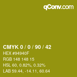 Código de color: CMYK 0 / 0 / 90 / 42 | qconv.com